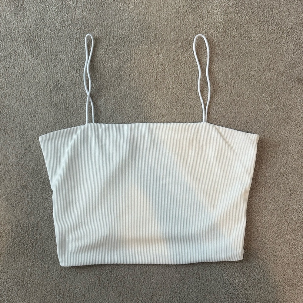 White Ribbed Cami - Picture 2 of 3